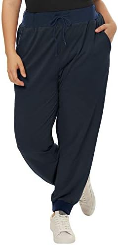 מכנסי טרנינג UXCell לנשים 2023 פלוס גודל גודל גודל המותניים המותניים ספורט מכנסי כושר מכנסי כושר
