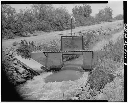 צילום היסטורי -פינדס: פרויקט השקיה בסן קרלוס, תעלת קאסה בלנקה, נהר גילה, קולידג ', אריזונה, 7