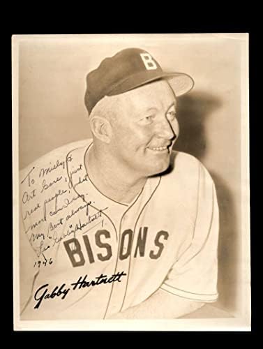 Gabby Hartnett JSA COA חתום 8x10 חתימה תמונות - תמונות MLB עם חתימה