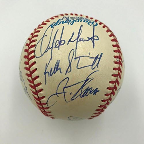 המוקדם ביותר הידוע ג'ים תום טירון 1993 צוות שארלוט נייטס חתם בייסבול JSA - כדורי בייסבול חתימה