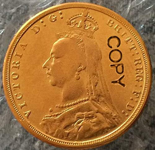 מצופה זהב 24-K מצופה 1888 מטבעות בבריטניה העתק מתנות קופיקציה
