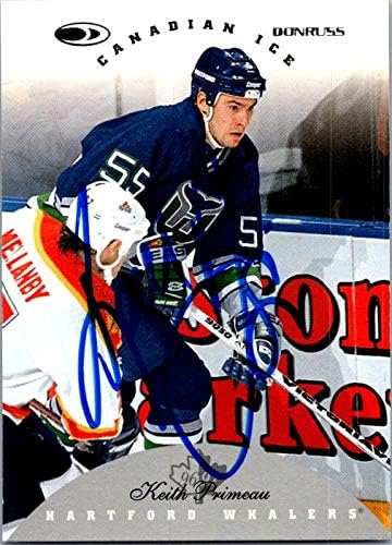 מחסן חתימות 652432 קית 'פרימו חתימה כרטיס הוקי - Hartford Whalers, Ft 1996 Donruss Canadian Ice - No.27