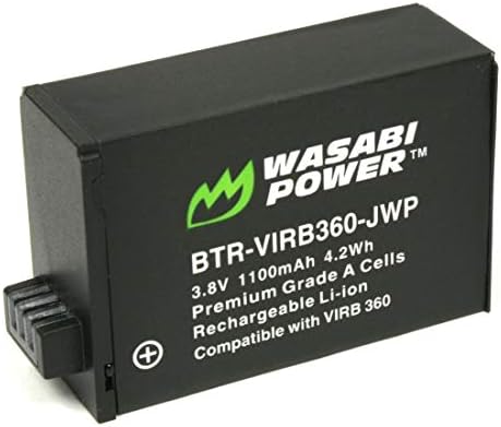 סוללת חשמל Wasabi עבור Garmin Virb 360 ו- Garmin 010-12521-10