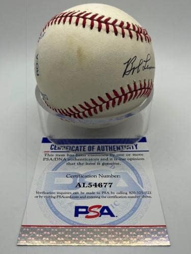 אינדיאנים של בוב לימון קליבלנד חתמו על חתימה רשמית בייסבול MLB PSA DNA *77 - כדורי בייסבול חתימה