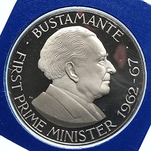 1975 JM 1975 ג'מייקה ראש הממשלה הראשון Bustamante Vint Dollar טוב לא מוסמך