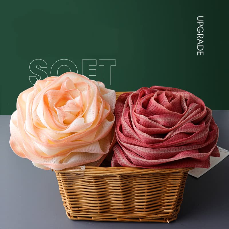 Nioipxa אמבטיה ורדים גדולה של לופה ספוג 5.1 אינץ