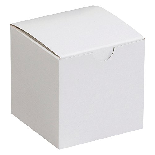 קופסות מתנה, 3 איקס 3 איקס 3, לבן, 100 / מקרה