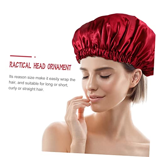 DOITOOL 1 PC סאטן שיער כובע מקלחת סאטן סאטן שינה מצנפת הלבשה ראש לנשים כיסוי ראש מעודן.