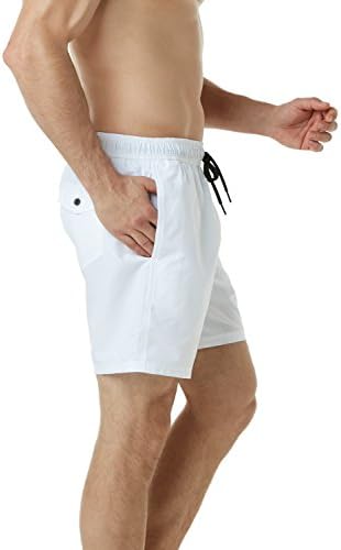גזעי שחייה לגברים של TSLA, מכנסי לוח שחייה מהירים בחוף יבש, בגדי ים עם בטנה רשת פנימית וכיסים