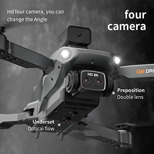 מזלט FPV מתקפל של זוטל עם 3 מצלמות HD למתחילים וילדים למבוגרים; בקרת מחווה קולית RC Quadcopter עם סוללות מודולריות לטיסה ארוכה ומרחף אוטומטי