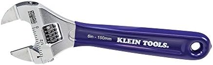 Klein Tools D86934 מפתח ברגים מתכווננים, מזויפים בלסת רזה יותר וגימור כרום פולני גבוה, 6 אינץ '
