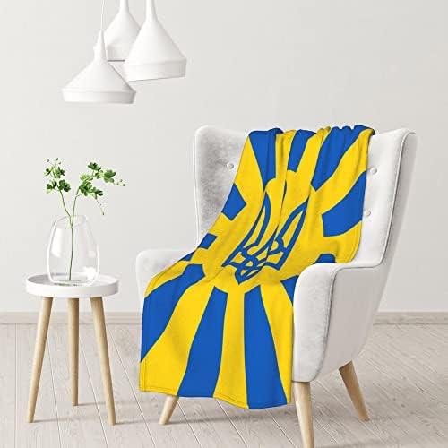 QG ZZX דגל אוקראיני שמיכה לתינוקות לבנים שמיכת שמיכת עריסה שמיכה