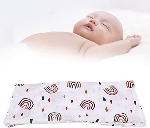 מגבת אמבטיה של יילודים, שמיכת חוטף רב -תכליתית של תינוקת כותנה טהורה ידידותית לשמיכה קטנה לכל השנה לבושת צללים