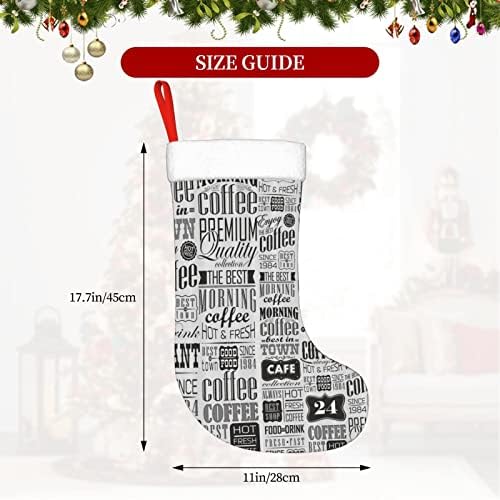 עיתון קפה Yuyuy גרב חג חג המולד קישוט לחג אח תליה גרב 18 אינץ 'גרביים