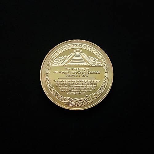 מטבע זיכרון מטבע זיכרון מטבע מכסף מצופה זהב מאיה פירמידה מקסיקו אצטקית cryptocurrency 2021 מטבע אספנות במהדורה מוגבלת עם מקרה מגן