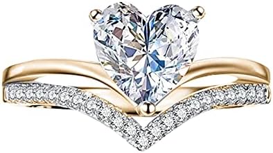 לב לבן 5-11 אישה חתונה נשים גודל תכשיטי ריינסטון טבעות טבעת גולדסילבר טבעות נייל טבעות לנשים