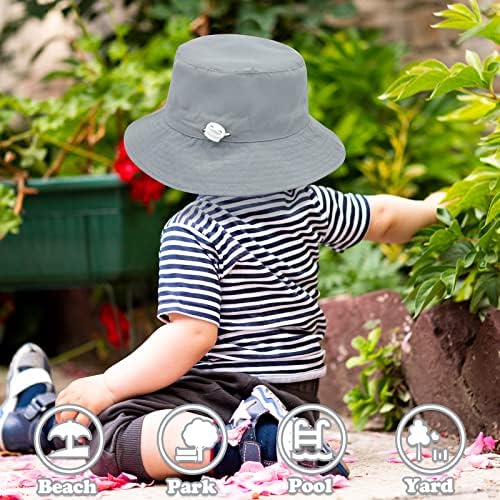 סארפל תינוק שמש כובע קיץ תינוק ילד כובעי עד 50 + שמש הגנת פעוט כובע דלי עבור תינוקת מתכוונן ילד כובע