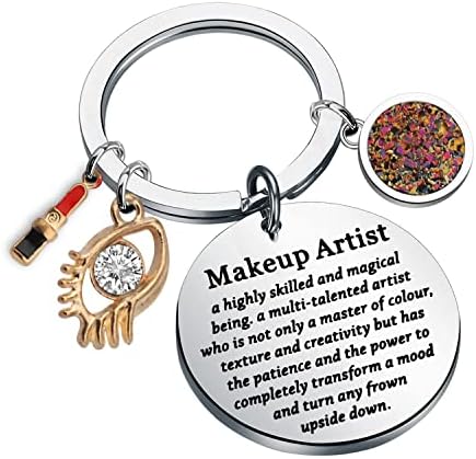איפור אמן מחזיק מפתחות קוסמטיקאית מתנה יופי סלון תכשיטי לאישה ילדה קוסמטיקאית מתנה עבור איפור מאהב;