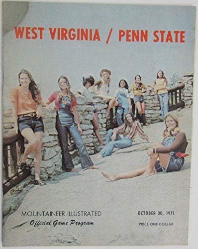 1971 מערב וירג'יניה נגד פן סטייט נטאני אריות תוכנית כדורגל 137931 - תכניות מכללות