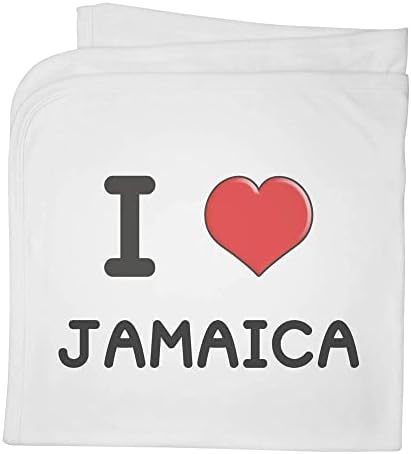 Azeeda 'אני אוהב את ג'מייקה' שמיכה / צעיף כותנה כותנה