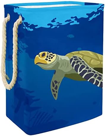 צבי ים גדול כביסת עמיד למים מתקפל בגדי סל סל בגדי צעצוע ארגונית, בית תפאורה לחדר שינה אמבטיה