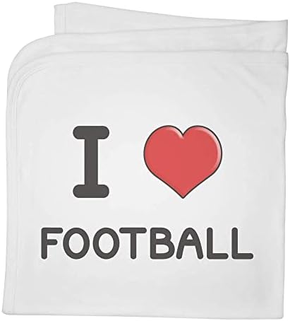 Azeeda 'אני אוהב כדורגל' שמיכה / צעיף כותנה כותנה