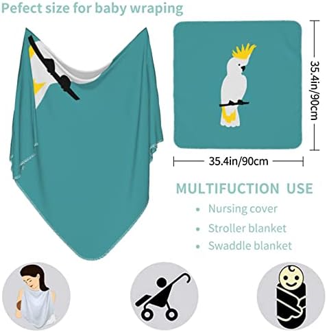 תוכי קוקטו שמיכה לתינוקות מקבלת שמיכה לתינוקות של עטיפת חוטית לכיסוי יילוד