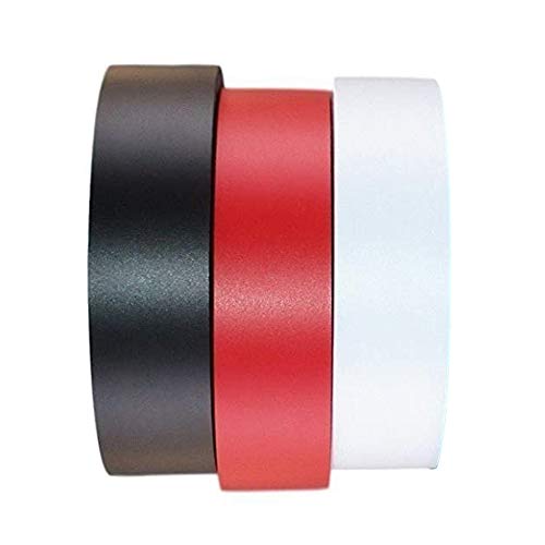 קלטת חשמל צבעונית בצבע רג'רה קלטות בידוד חשמל אדום שחור ולבן מבחר קלטות 0.62 אינץ 'x 32.8ft 3 חבילה