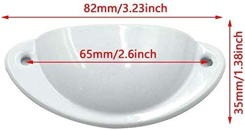 מגירת כוס הונג'י ידיות משיכה לריהוט ארונות ארונות מטבח 3.23 אינץ 'לבן -10 יחידות