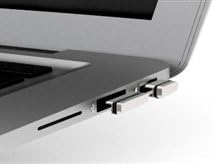 8 ניידות isnug premium aluminum פקק/יציאה לא-אבק מכסף עבור Apple MacBook Pro Retina 13 ו- 15, 5 יח 'כולל HDMI, USB, תקעים של Thunderbolt,