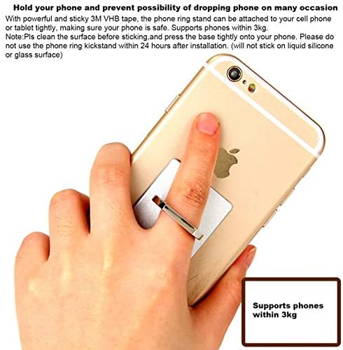 מחזיק טבעת טלפונים סלולריים עם 4-חבילות, עמדת אצבעות, 360 סיבוב קיקנד אוניברסלי דק, תואם לאייפון XS Max XR X 8 7 6 6S פלוס 5S, Galaxy