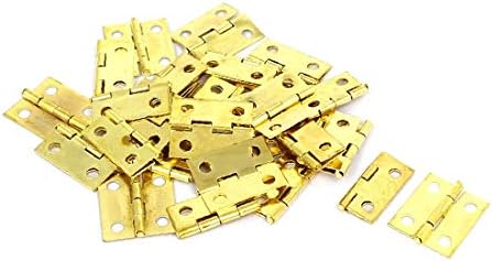 תכשיטים X-Deree קופסת מתנה עץ מארז צינור צינור ציד טון זהב אורך 18 ממ 30 יחידות (Caja de regalo para joyas caja de madera bisagras a tope