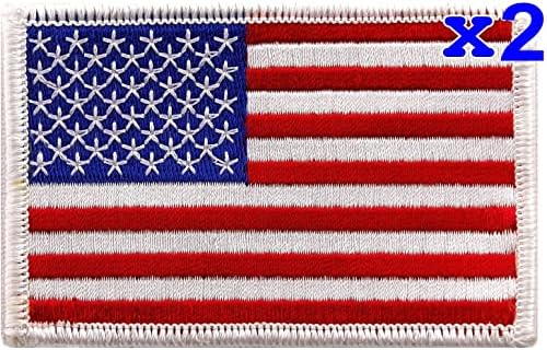 חבילת יוקאבה של 1 ארהב ארהב לוגו דגל אמריקאי תפור טלאי רקום על ברזל על אפליקציה 3.4 x 2.1