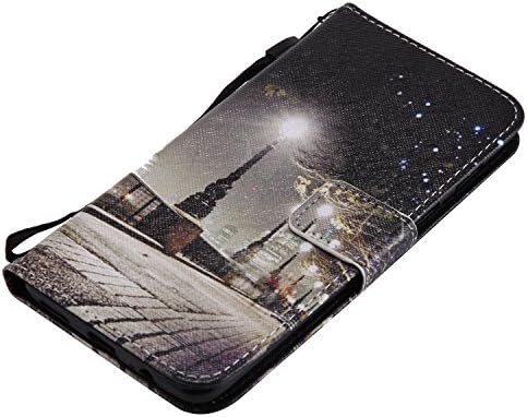 Yiizy Case Cover for OnePlus 6 Case, City View Style Learne Premium Leather Plip Flip כיסוי טלפון ל- OnePlus 6 עם חריצי קלף של Kickstan