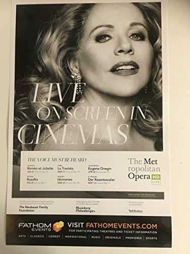 המטרופוליטן אופרה 11 x17 פוסטר סרט פרומו מקורי Fathom 2017 רנה פלמינג