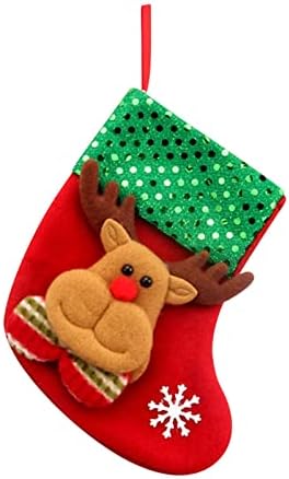 ממתקי חג המולד שקית חג המולד גרבי גרביים תיק מתנה לקישוט קטן קישוט קישוט מלאכה כובעי וזקן גנום