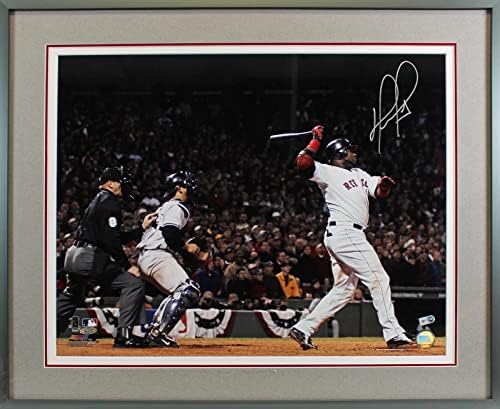 Red Sox David Ortiz חתם על 16x20 תמונה ממוסגרת MLB BB580041 - תמונות MLB עם חתימה