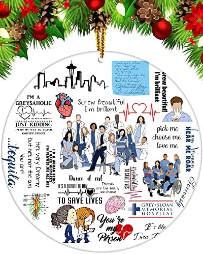 קישוט אפור לעץ חג המולד 2022 קישוטי רופא שמור על מתנות מזכרת לנשים סחורה