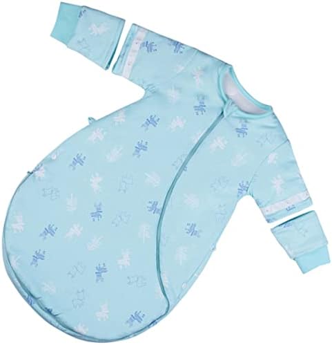 Toddmomy תינוקת כחולה שקית ארוכה- לעטוף שקית תינוק CM שקית כותנה שמיכות שרוול ביגוד בגדים רכים חורפי יוניסקס מכונית חוטית שקית יילודים
