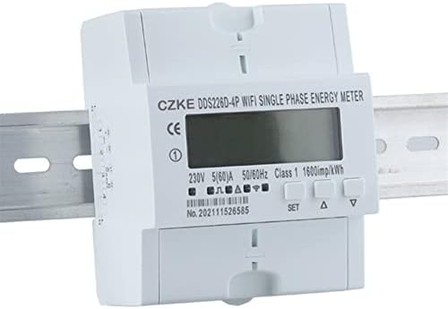 Ezzon שלב יחיד 220V 50/60Hz 65a DIN מסילה WiFi WiFi מד אנרגיה חכם צג טיימר KWH Meter Wattmeter