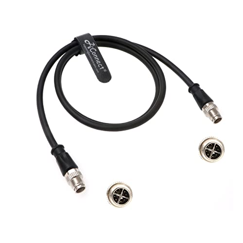 M12-X-Code Ethernet-Cable למצלמה תעשייתית של קוגנקס M12 X-Code 8pin זכר עד 8 פין מוגן על חוט תעשייתי אטום למים אנטי- UV 1M Acnect