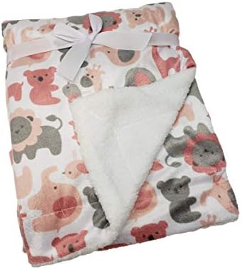 שמיכה לתינוקות מינקי רכה שכבה כפולה רכה חוטית מקבלת רכיבה לילדה לילדה הילדה בילדת פעוטות, מתנה למקלחת 30x40 אינץ