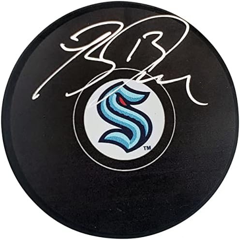 ברנדון טאנב חתם על הלוגו הרשמי של סיאטל קראקן הוקי פאק פנאטים הולו סטוק 200868 - חתימה