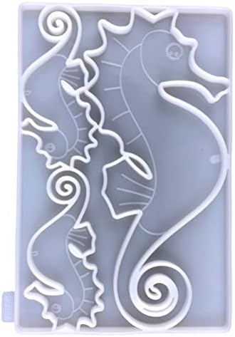 סוורורו סיליקון תבניות שרף עובש סוס ים תבניות שרף סיליקון בעלי חיים תבניות אפוקסי 3D ימינו חיה ימית לקישוטים לאמנות קיר קיר