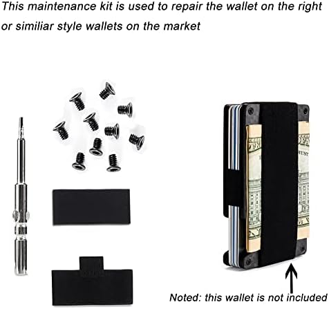 מברג בורג החלפה לארנק אלומיניום מינימליסטי RFID, אביזרים לארנק מתכת