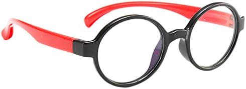 משקפי אור כחולים עם משקפיים עגולים 3 יחידות מסגרת C אופנה משקפי ראייה עגולים בנים בהירים כוסות ילדים רגל אדומה פשוט לבנות משקפי שחור אנטי-כחול
