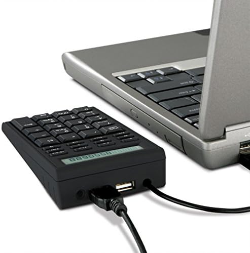 מחברת Kensington מחברת מקשים/מחשבון עם רכזת USB, כרית 19-מפתח 72274