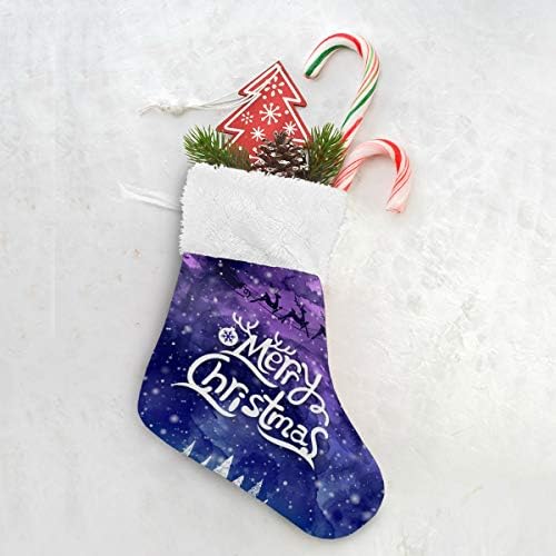 גרבי חג המולד של Alaza חג המולד שלג שלג שקט קלאסי קלאסי קלאסי מותאמים אישית לקישוטים לגרביים קטנים לעיצוב המסיבות של עונת החגים המשפחתית