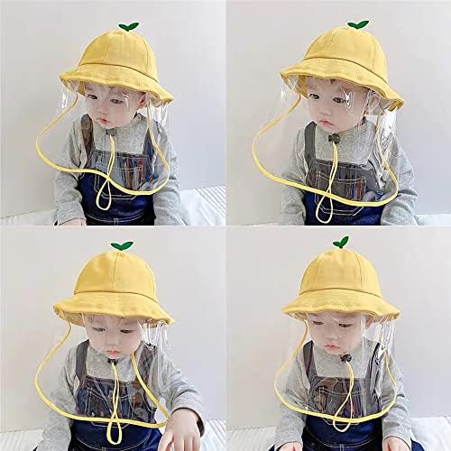 כובעי שמש אריזים לאבק, ילדים בנים נערה אבק כובע שמש כובע תינוק עם דלי מגן צהוב