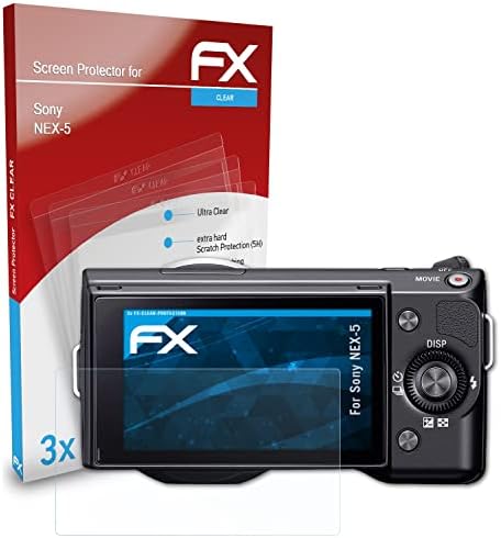 סרט הגנת המסך של Atfolix התואם למגן המסך של Sony Nex-5, סרט מגן אולטרה-ברור FX